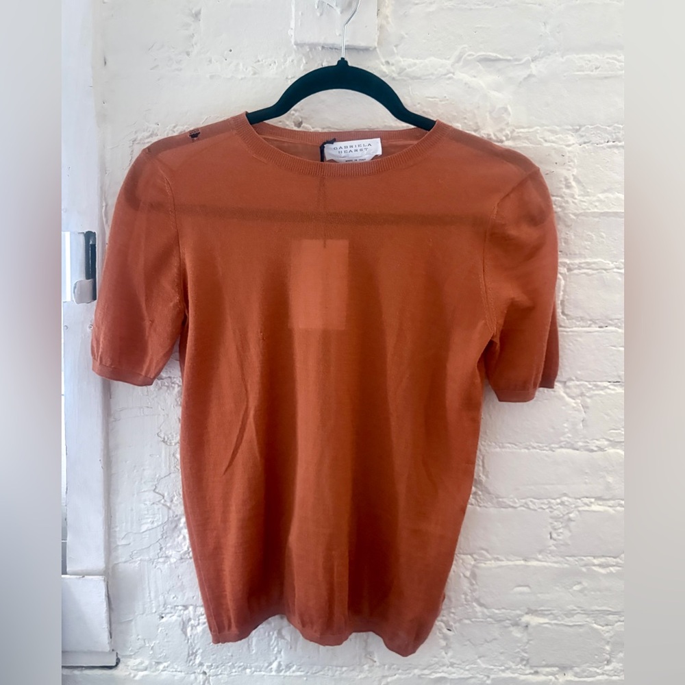 BNWT Gabriela Hearst Cashmere Knit Top in Copper